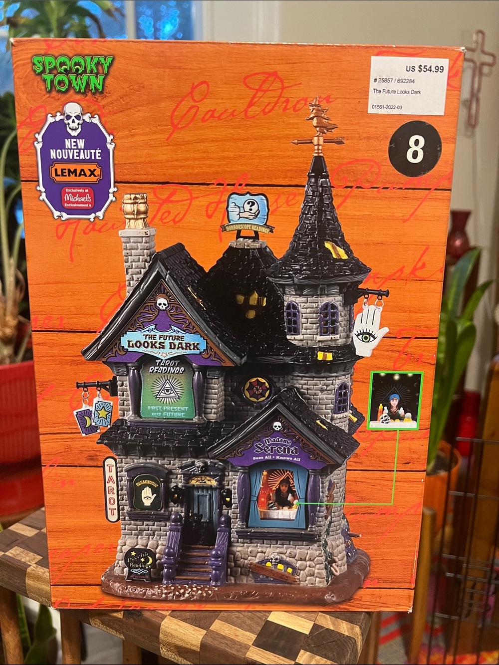 Lemax 2022 Madame Tarot reader house Future Looks Dark mystic Halloween spooky